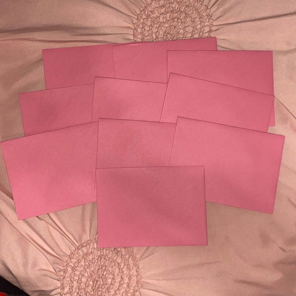 Hallmark Blank Pink Envelopes 10 Count